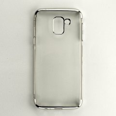 Чехол Frame для Samsung Galaxy J6 2018 / J600F силиконовый бампер Silver