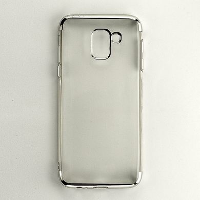 Чехол Frame для Samsung Galaxy J6 2018 / J600F силиконовый бампер Silver