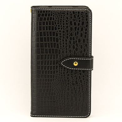 Чехол Croc для Iphone 5 / 5s / SE книжка кожа PU черный