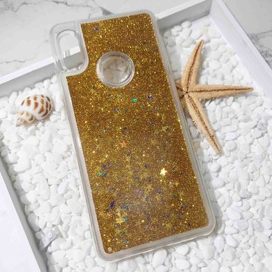Чехол Glitter для Xiaomi Redmi Note 6 Pro Бампер Жидкий блеск Gold