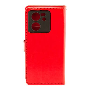 Чехол Idewei для Xiaomi 13T Pro книжка кожа PU с визитницей красный
