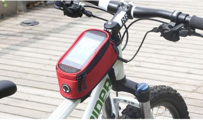Велосипедна сумка Roswheel 6.5" Велосумка для смартфона на раму 12496 L Red