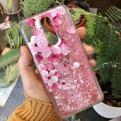 Чехол Glitter для Xiaomi Redmi 8A бампер Жидкий блеск аквариум Sakura