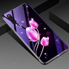 Чехол Glass-case для Samsung Galaxy A30s 2019 / A307F бампер Flowers