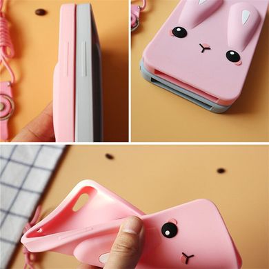 Чехол Funny-Bunny 3D для Xiaomi Redmi 4a Бампер резиновый розовый