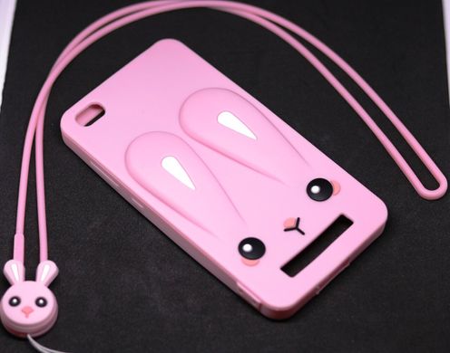 Чохол Funny-Bunny 3D для Xiaomi Redmi 4a Бампер гумовий рожевий