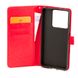 Чехол Idewei для Xiaomi Redmi Note 13 5G книжка кожа PU с визитницей красный