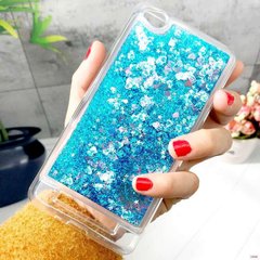 Чохол Glitter для Xiaomi Mi4c / Mi4i бампер Рідкий блиск Синій