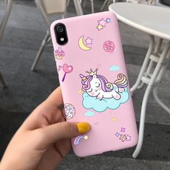 Чехол Style для Xiaomi Redmi 7A бампер силиконовый Розовый Sleeping Unicorn