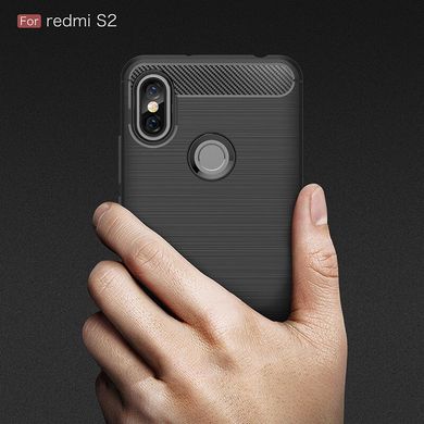 Чехол Carbon для Xiaomi Redmi S2 бампер Black