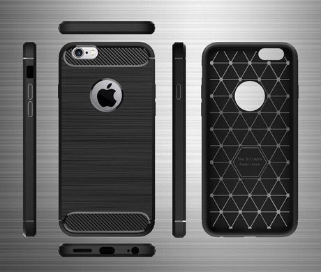 Чехол Carbon для Iphone 6 Plus / 6s Plus Бампер оригинальный Black