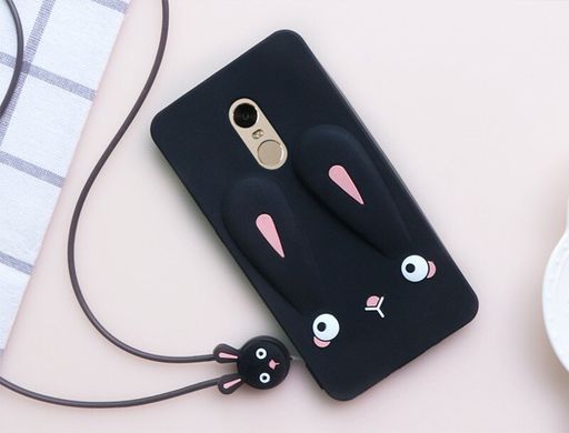 Чехол Funny-Bunny 3D для Xiaomi Redmi 5 Plus (5.99") Бампер резиновый черный