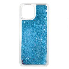 Чехол Glitter для Xiaomi Redmi A2 бампер жидкий блеск аквариум синий