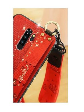 Чехол Lanyard для Xiaomi Redmi Note 8 Pro бампер с ремешком Red