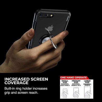 Чехол Crystal для Iphone 7 Plus / Iphone 8 Plus бампер противоударный Transparent Black