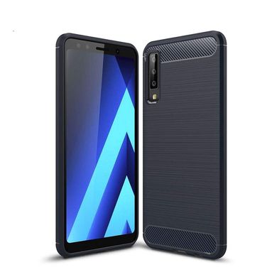 Чохол Carbon для Samsung A7 2018 / A750F бампер Blue