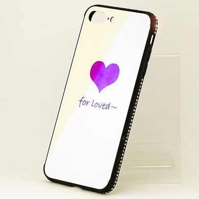 Чехол Glass-case для Iphone 7 Plus / 8 Plus бампер накладка For Loved