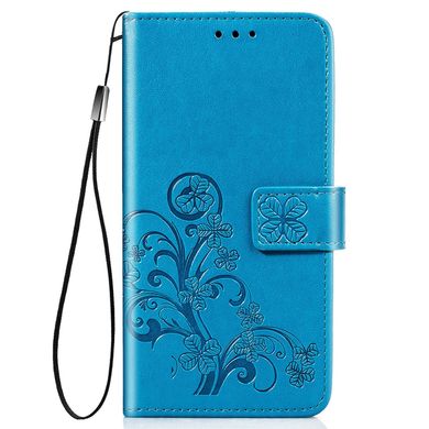Чехол Clover для Xiaomi Redmi Note 9 книжка кожа PU с визитницей голубой