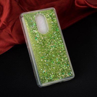 Чехол Glitter для Xiaomi Redmi 5 (5.7") Бампер Жидкий блеск зеленый