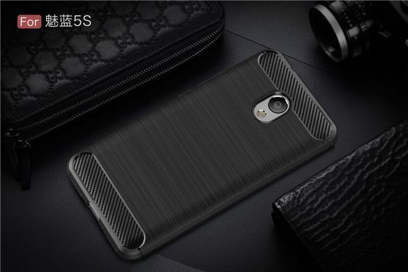 Чохол Carbon для Meizu M5 note бампер чорний