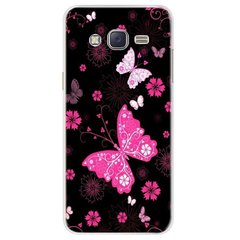 Чехол Print для Samsung Galaxy J7 Neo / J701 силиконовый бампер с рисунком Butterflies Pink