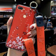 Чехол Lanyard для Xiaomi Redmi 6 бампер бампер с ремешком Red