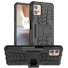 Чехол Armor для Motorola Moto G32 бампер противоударный с подставкой Black