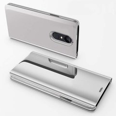Чехол Mirror для Xiaomi Redmi 5 Plus книжка зеркальный Clear View Silver