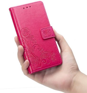 Чехол Clover для Xiaomi Redmi Note 9 Pro книжка кожа PU Малиновый