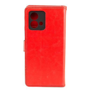 Чехол Idewei для Motorola Moto G84 книжка кожа PU с визитницей красный