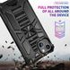 Чехол Shockproof Shield для Iphone 15 бампер противоударный с подставкой Black
