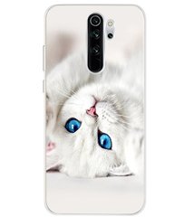 Чехол Print для Xiaomi Redmi Note 8 Pro силиконовый бампер Cat White