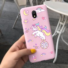 Чехол Style для Xiaomi Redmi 8A Бампер силиконовый Розовый Rainbow Unicorn