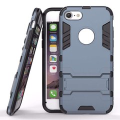 Чехол Iron для Iphone 5 / 5s / SE бронированный Бампер с подставкой Dark Blue