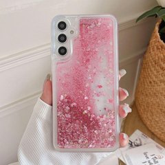 Чехол Glitter для Samsung Galaxy A24 / A245 бампер жидкий блеск розовый