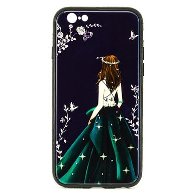 Чохол Glass-case для Iphone 7 / Iphone 8 бампер накладка Green Dress