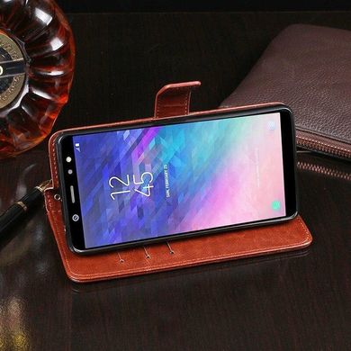 Чехол Idewei для Samsung Galaxy A6 2018 / A600F книжка кожа PU коричневый