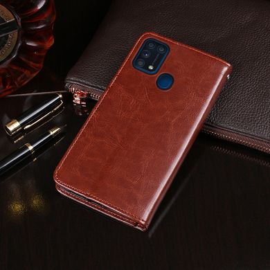 Чехол Idewei для Samsung Galaxy M31 / M315 книжка кожа PU коричневый
