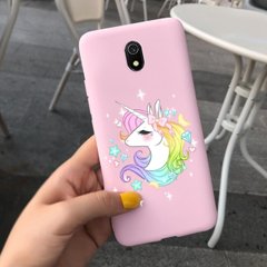 Чехол Style для Xiaomi Redmi 8A Бампер силиконовый Розовый Diamond Unicorn