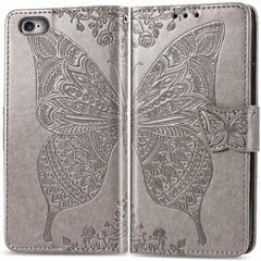 Чехол Butterfly для iPhone 6 Plus / 6s Plus Книжка кожа PU серый