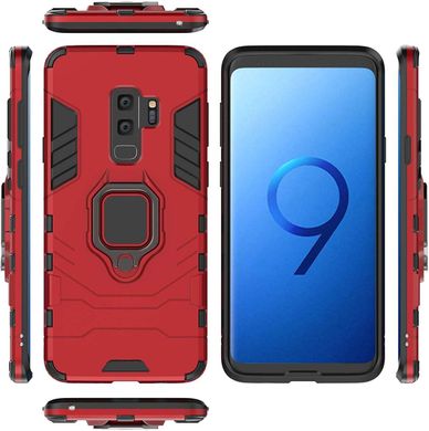 Чехол Iron Ring для Samsung Galaxy S9 Plus / G965 бронированный бампер Броня Red