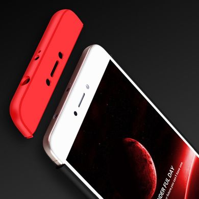 Чехол GKK 360 для Xiaomi Redmi 4X бампер оригинальный Black+Red