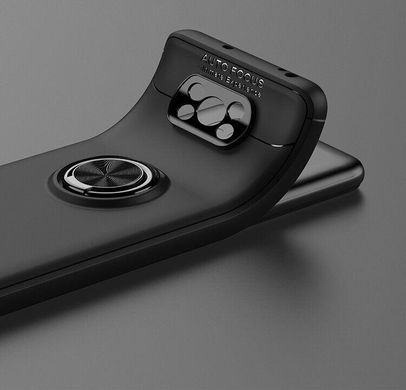 Чехол TPU Ring для Xiaomi Poco X3 / X3 Pro бампер противоударный с подставкой Black