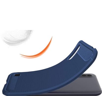 Чехол Carbon для Samsung Galaxy A01 2020 / A015F бампер оригинальный Blue