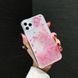 Чехол Glitter для Iphone 11 Pro Max бампер жидкий блеск Сердце Розовый