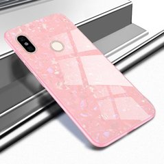 Чехол Marble для Xiaomi Redmi Note 6 Pro бампер мраморный оригинальный Розовый