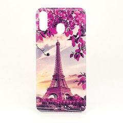 Чехол Print для Samsung Galaxy M20 силиконовый бампер Paris in flowers