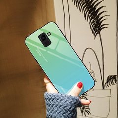 Чехол Gradient для Samsung J6 2018 / J600 бампер накладка Green-Blue