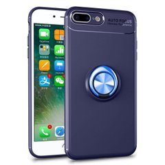 Чехол TPU Ring для Iphone 7 Plus / 8 Plus бампер оригинальный с кольцом Blue