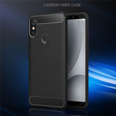 Чехол Carbon для Xiaomi Mi A2 / Mi 6X бампер Black